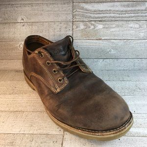 LL Bean Mens Oxfords Brown Nubuck Lace Up 9.5 W